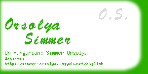 orsolya simmer business card